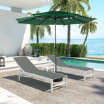 9ft 3 Tier Auto-tilt Umbrella ,Outdoor Patio Umbrella - Market Table Pool Deck Umbrella (Base Not Included) -( Dark green ) W640P234562-djyc