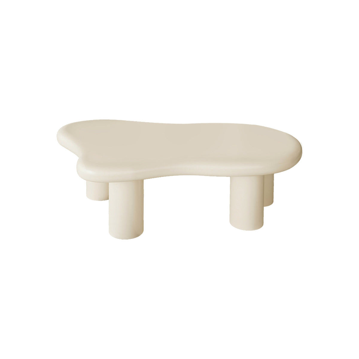 47 Inch Cloud Shaped Coffee Table for Living Room, Beige W1435S00007-djyc