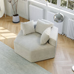 54''L Chenille Sponge single sofa,No Assembly Required,Fluffy Modern Sleeper Chair for Living room, Bedroom, Lounge and Projection Room W834P221045-djyc