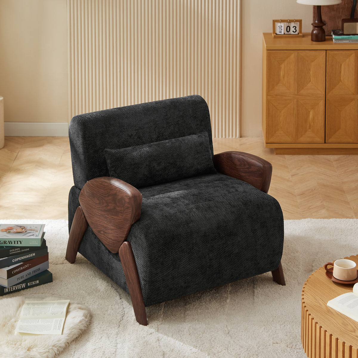 Modern Accent Armchair with Plush Cushioning, Comfortable Armrests, and Stylish Design for Living Room, Bedroom, or Office W2339P230520-djyc