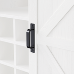 K&K 71" Farmhosue Pantry Bar Cabinet with Internal Storage Rack,Kitchen Cabinet with Hutch,Sliding Door,Power Outlet,Pegboard,Wine & Glasses Rack,3 Drawers,Rustic Coffee Bar Storage Cabinet,White Oak N707S000008W-djyc