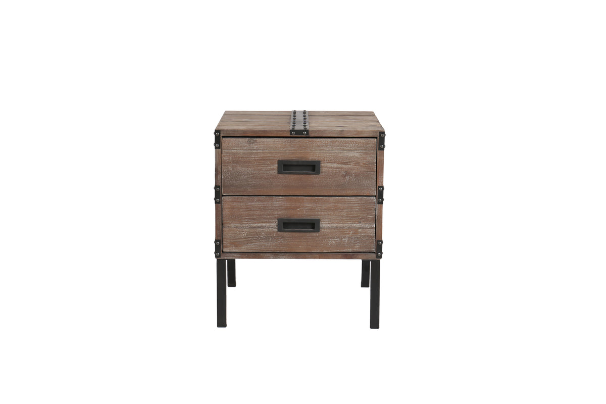 Antique Reclaimed Wood Gray Trunk Table And Side Table S/3 with Large Storage Dress Up Your Liviing Room W142562436-djyc