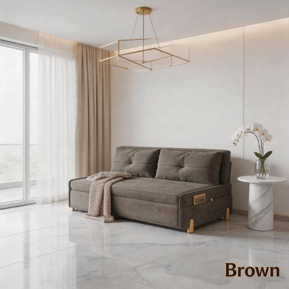 Stylish Solid Wood Corduroy Sofa in Elegant Green - Perfect for Modern Living Rooms fdh-3110（副本）