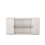 Elegant Wooden Side Cabinets with Glass Doors for Dust-Free Storage & Display: Modern Lockers Perfect for Living, Dining Rooms & Beyond W1278S00033-djyc