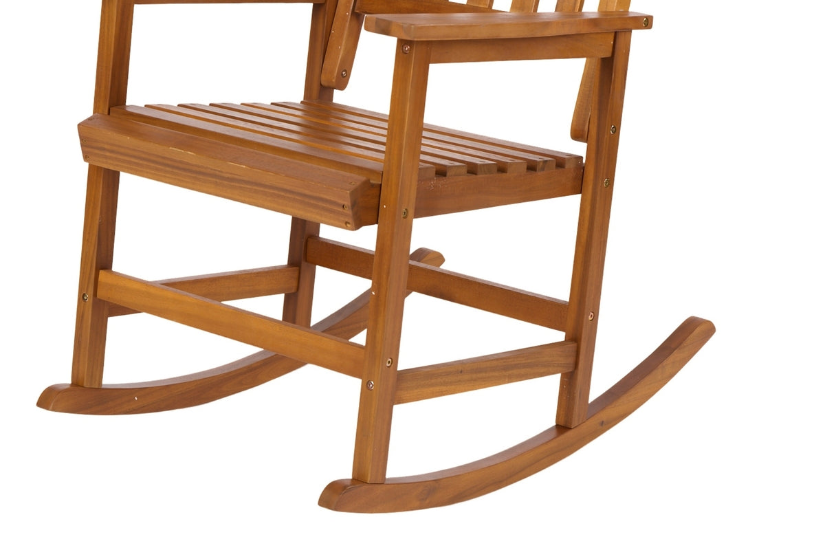 Acacia Indoor Rocking Chair, Outdoor Solid Wood Patio Furniture New Style Light Brown W2640P209680-djyc