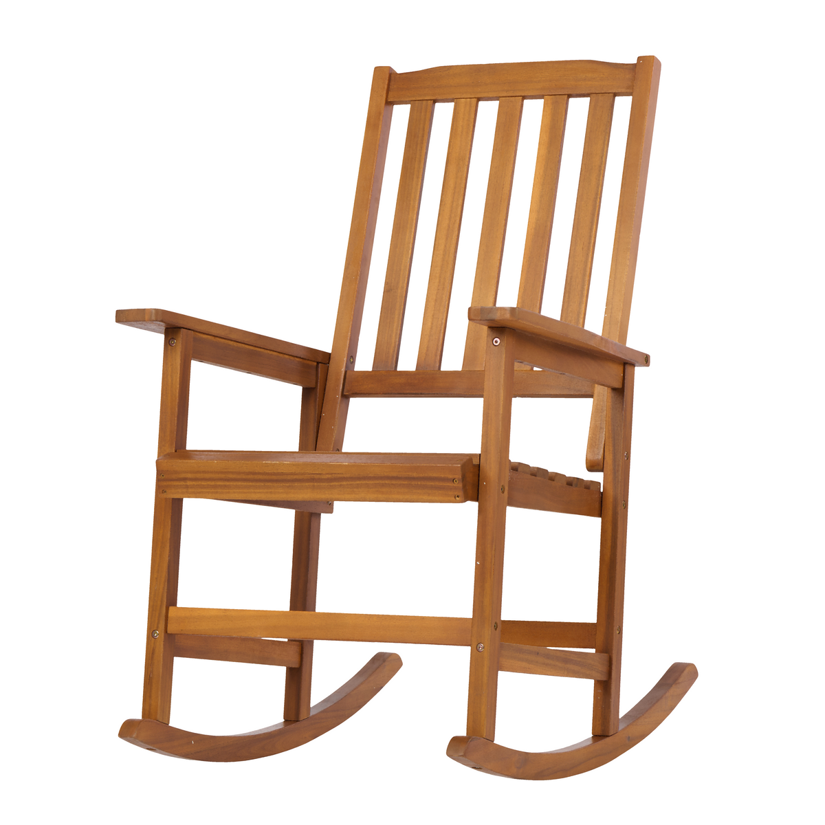 Acacia Indoor Rocking Chair, Outdoor Solid Wood Patio Furniture New Style Light Brown W2640P209680-djyc