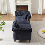 81-inch Chenille Face-to-face Chaise Lounge with Two Pillows,Nailhead trim,Button Tufted Design and Rolled Arms for Lounge, Living room and Office W834S00317-djyc