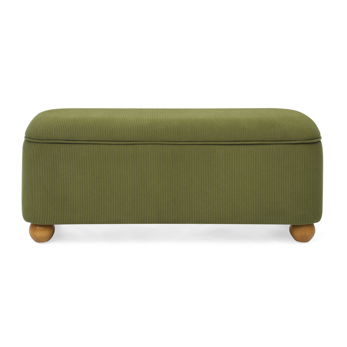 Flannelette Fabric Storage Ottoman bench, cushioned bed end Ottoman bench with storage and seat, suitable for bedrooms, living rooms, and entrance passages-GREEN(41.73"*15.55"*17.71") W487P202261-djyc