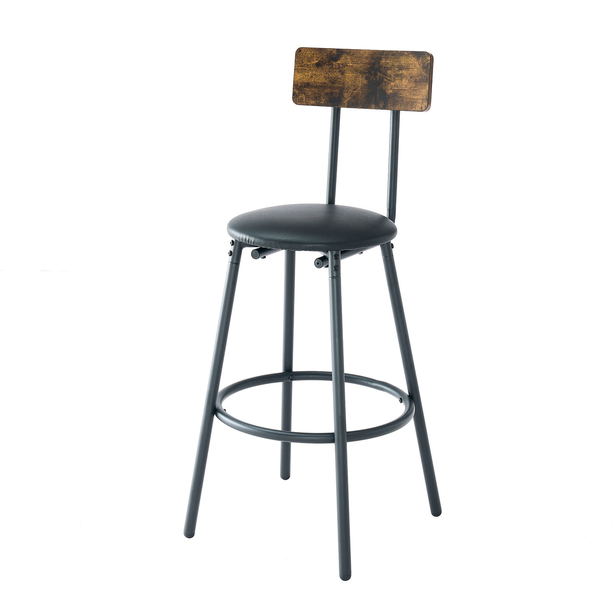 Wood Top Metal Base side tableIndustrial Bar Table with two chair--Adjustable table base Bistro Whiskey Pub Table,47.44"W x 15.75"D x 35.43"H W1903P149223-djyc