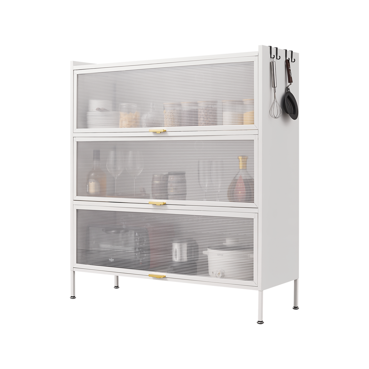 3 Tier Pantry Storage Cabinet Baker Racks for Kitchen with Storage Kitchen Pantry Storage Cabinet Microwave Rack Storage Rack W1247P179943-djyc