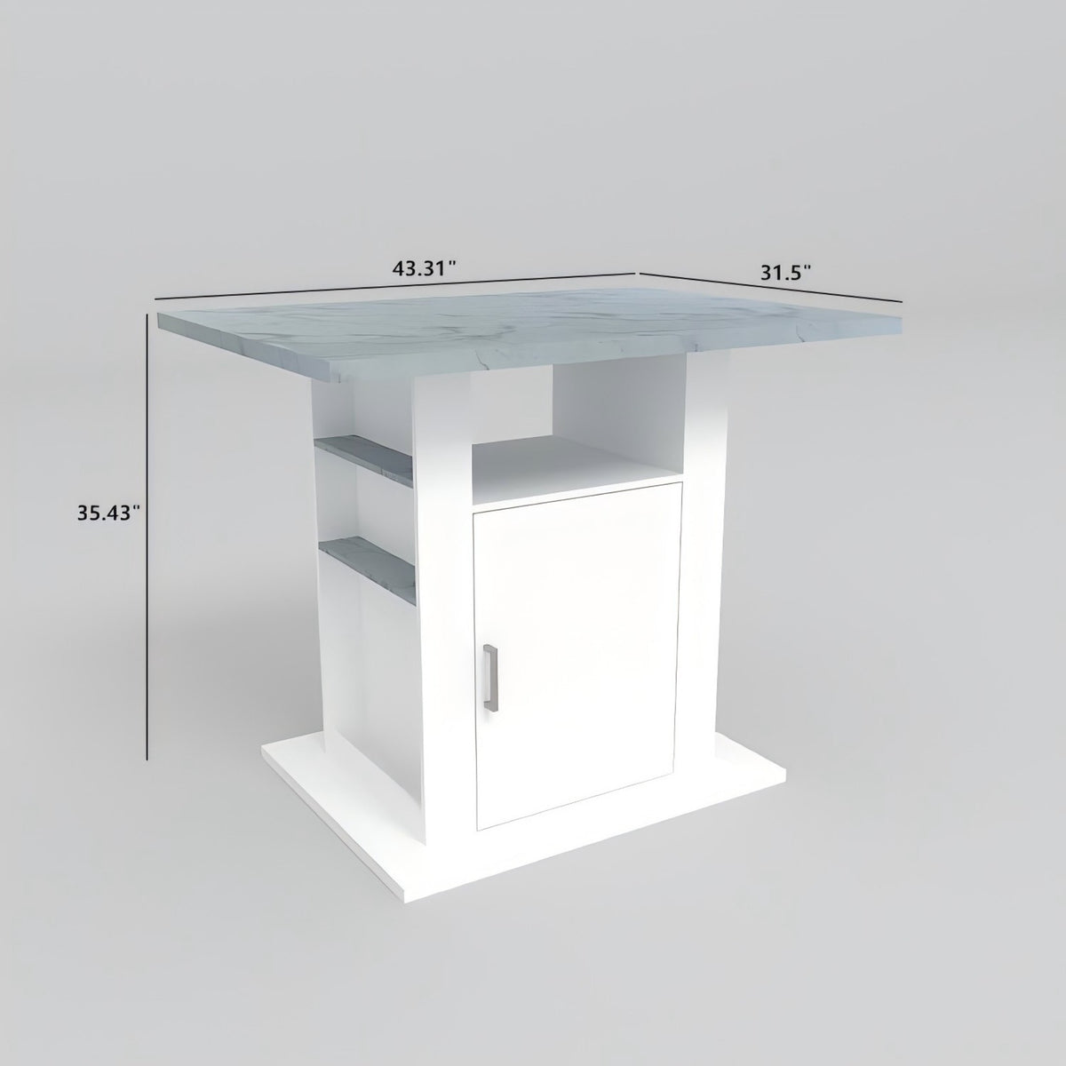 110 cm Tray Concrete Effect and White with Storage W1347S00001-djyc