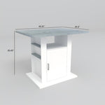 110 cm Tray Concrete Effect and White with Storage W1347S00001-djyc