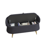 50-Inch Multi-Functional Rectangular Bed End Storage Sofa Stool in Teddy Fleece: Dreamy Comfort for Your Fashionable Home W1278122698-djyc