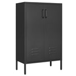 Suitable for steel storage cabinets in living rooms, kitchens, and bedrooms, 2 door miscellaneous storage cabinet, garage tool storage cabinet, and office file cabinet 2 movable partitions W1247P173320-djyc