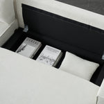 Comfortable 93-Inch Beige Corduroy Sofa Bed Including Two Pillows - Perfectly Suited for Living Room or Apartment, Maintaining a Spacious & Uncrowded Atmosphere W1278S00023-djyc