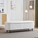 Elegant Ottoman with Spacious Storage Function, White N769P227981W-djyc