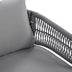 K&K 4-Piece Boho Rope Patio Furniture Set, Outdoor Furniture with Acacia Wood Table, Patio Conversation Setwith Deep Seating & Thick Cushion for Backyard Porch Balcony, Grey SK000004AAG-djyc