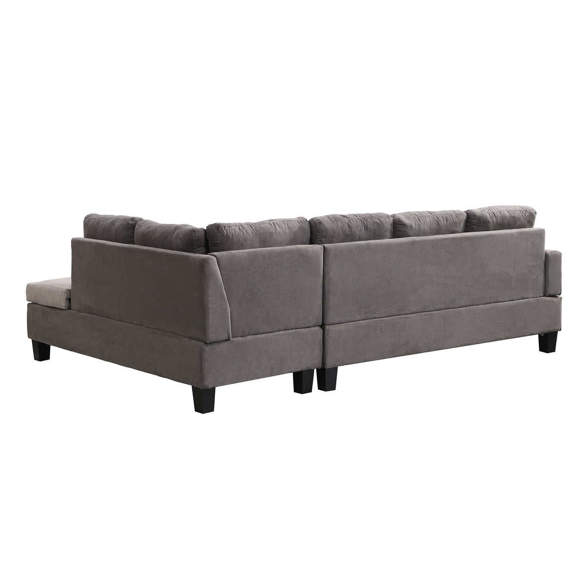 Sofa Set for Living Room with Chaise Lounge and Storage Ottoman Living Room Furniture Gray W214S00018-djyc