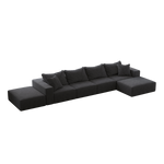 Oversized sponge cloud sofa,Modern Upholstered Sectional Sofa Couch Set,Modular 162" L Shaped Sectional Living Room Sofa Set With 6 Pillows,Free Combination Sofa Couch for Living Room,Bedroom W834S00327-djyc