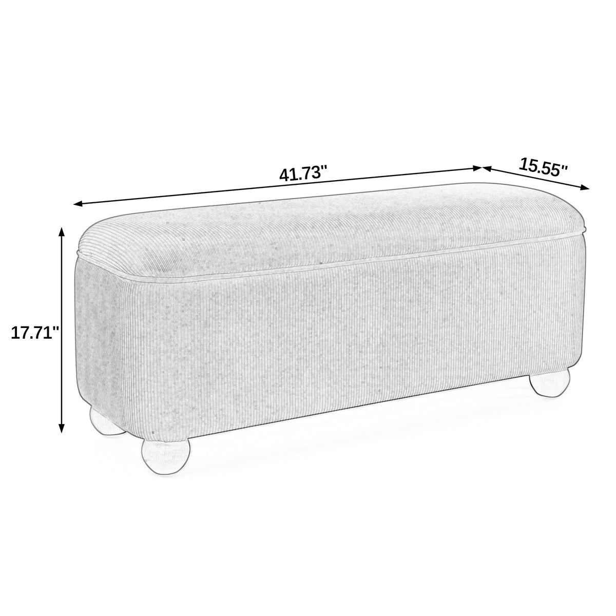 Flannelette Fabric Storage Ottoman bench, cushioned bed end Ottoman bench with storage and seat, suitable for bedrooms, living rooms, and entrance passages-GREEN(41.73"*15.55"*17.71") W487P202261-djyc