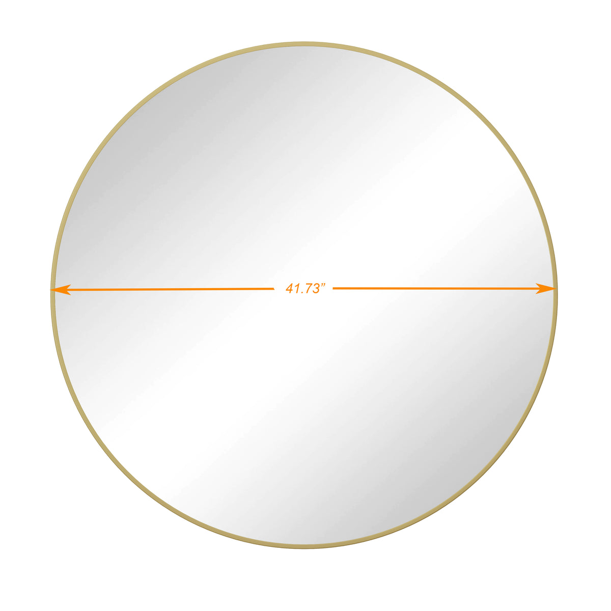 Wall Mirror 42 Inch Gold Circular Mirror Metal Framed Mirror Round Vanity Mirror Dressing Mirror, for Bathroom, Living Room, Bedroom Wall Decor W143570514-djyc