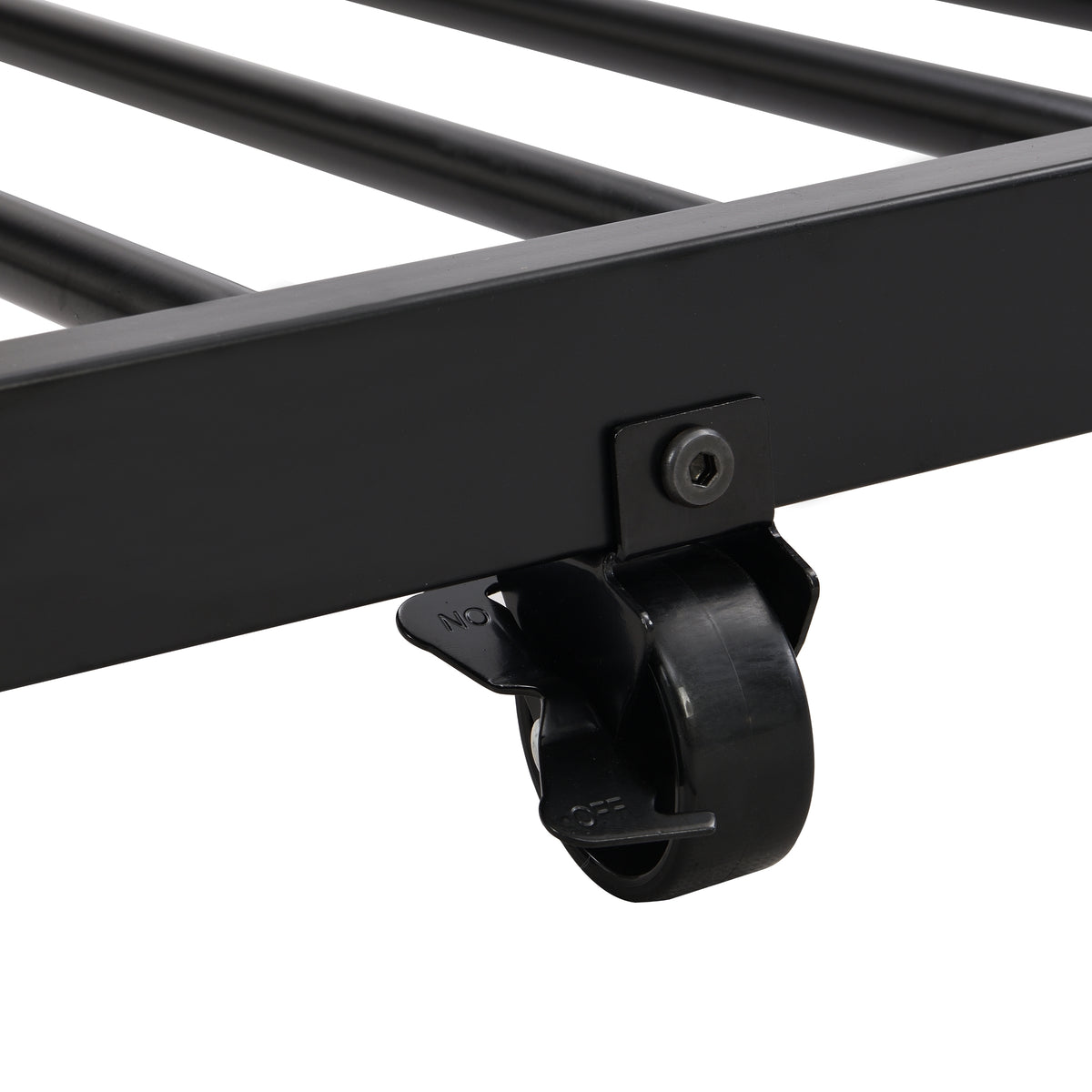 Over Twin Bunk Bed Frame with Trundle,Metal Bunkbed with Sturdy Guard Rail and 2 sideLadders for Kids/Adults,Can be Divided Into Two Beds, No Box Spring Needed, Noise Free for Dorm,Black W1916115338-djyc