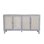 Accent Cabinet 4 Door Wooden Cabinet Sideboard Buffet Server Cabinet Storage Cabinet, for Living Room, Entryway, Hallway, Office, Kitchen and Dining Room, Natural Wood Wash W1435P153087-djyc