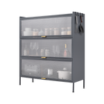 3 Tier Pantry Storage Cabinet Baker Racks for Kitchen with Storage Kitchen Pantry Storage Cabinet Microwave Rack Storage Rack W1247P179955-djyc