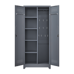 Metal Storage Cabinets, Cleaning Tool Cabinet with Locking Door, Tall Broom Tool Organizer and Storage, Large Storage Cabinet for Kitchen, Pantry, Office, Shop W328P193779-djyc