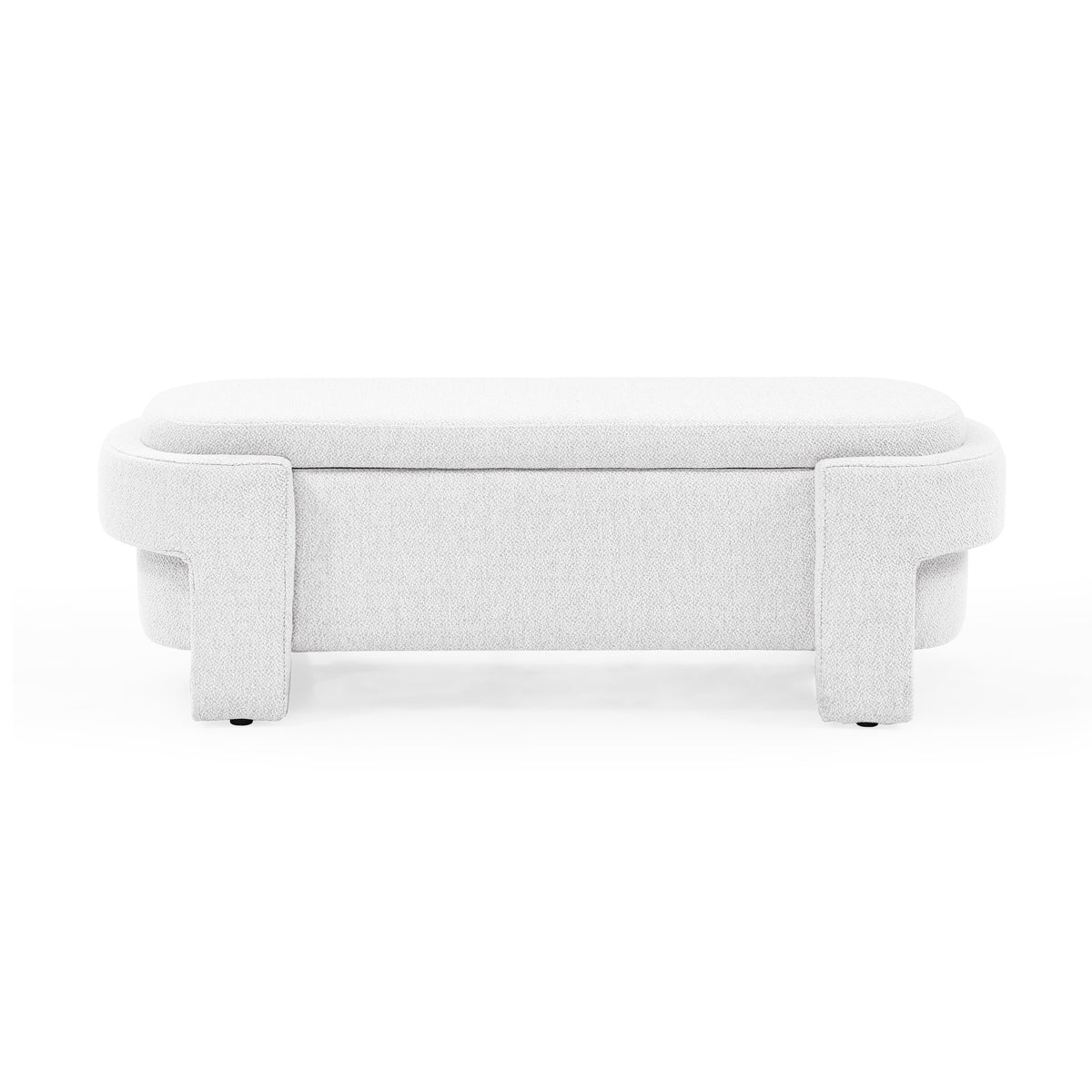 Linen Fabric Upholstered Bench with Large Storage Space for the Living Room, Entryway and Bedroom,White,( 51.5''x20.5''x17'' ) W48790039-djyc