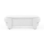Linen Fabric Upholstered Bench with Large Storage Space for the Living Room, Entryway and Bedroom,White,( 51.5''x20.5''x17'' ) W48790039-djyc