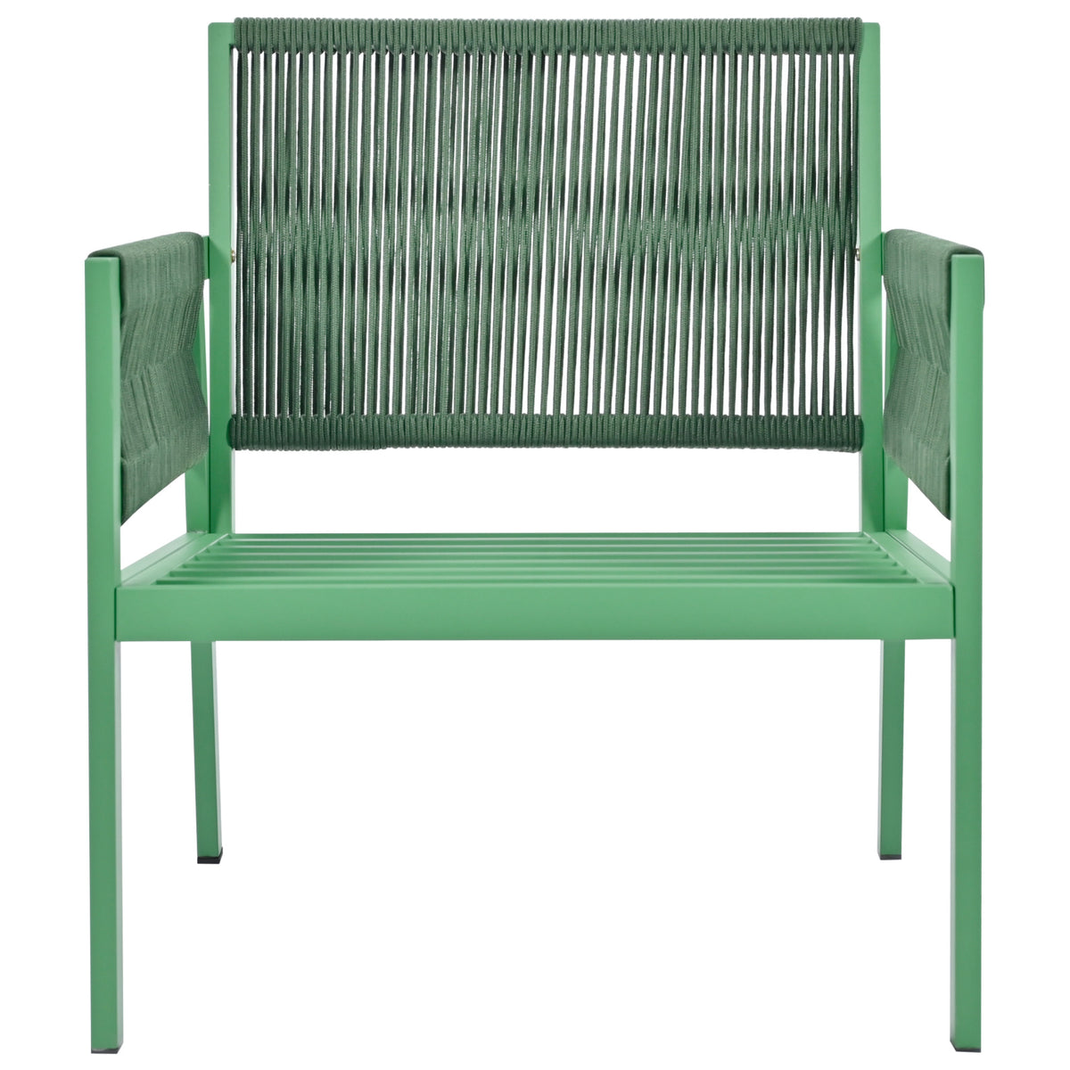 K&K 4-Piece Rope Patio Furniture Set, Outdoor Furniture with Tempered Glass Table, Patio Conversation Set Deep Seating with Thick Cushion for Backyard Porch Balcony (Fluorescent Yellow & Green) SK000003AAE-djyc