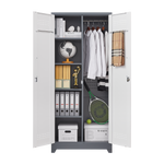 Metal Storage Cabinets,Cleaning Tool Cabinet with Locking Door, Tall Broom Tool Organizer and Storage, Large Storage Cabinet for Kitchen, Pantry, Office, Shop W328P193781-djyc