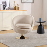 360 Degree Swivel Cuddle Barrel AccentChairs, Round Armchairs with Wide Upholstered, FluffyFabric Chair for Living Room, Bedroom, Office, Waiting Rooms W1539P147074-djyc