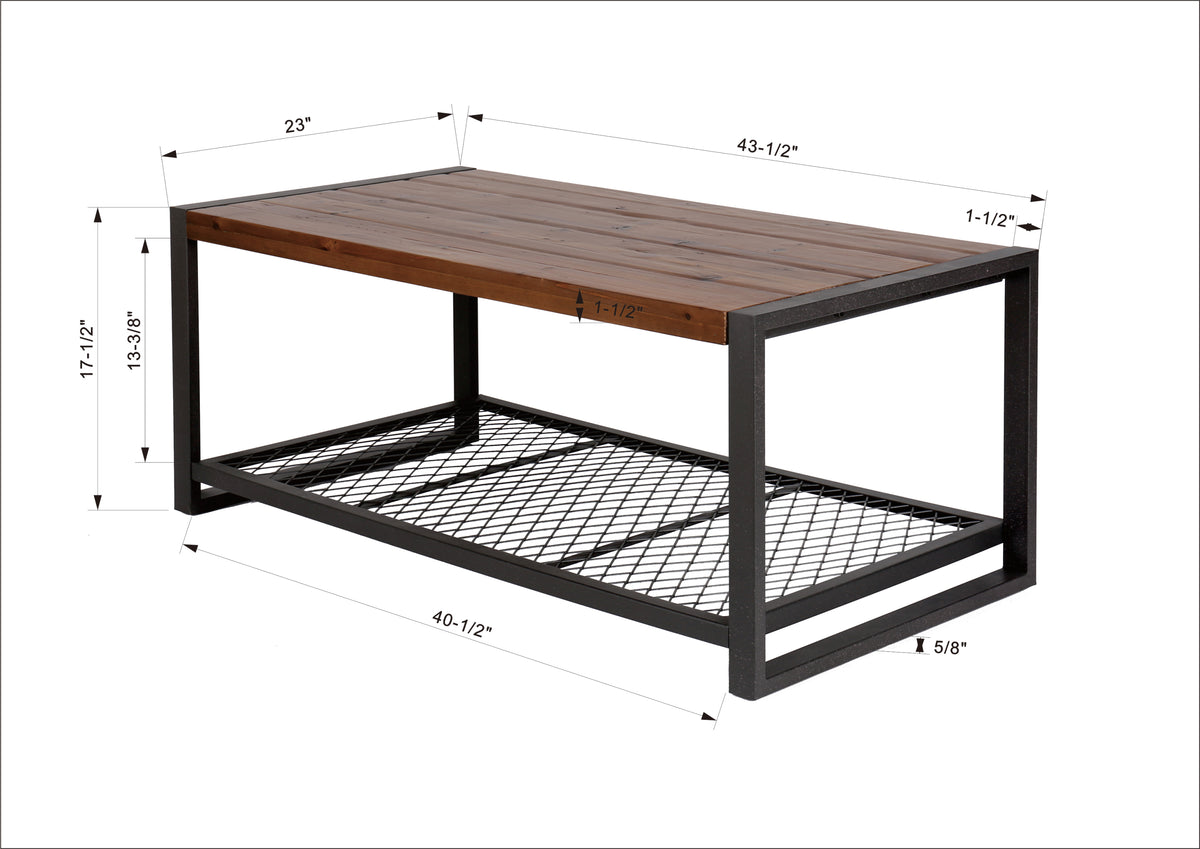 Console Coffee Table with a Natural Reclaimed Wood Finish, for Living room W142562434-djyc