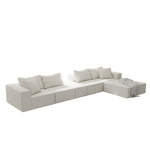 Modern Upholstered Sectional Sofa Couch Set,Modular 132" L Shaped Sectional Living Room Sofa Set With 6 Pillows,Free Combination Sofa Couch for Living Room,Bedroom W834S00311-djyc