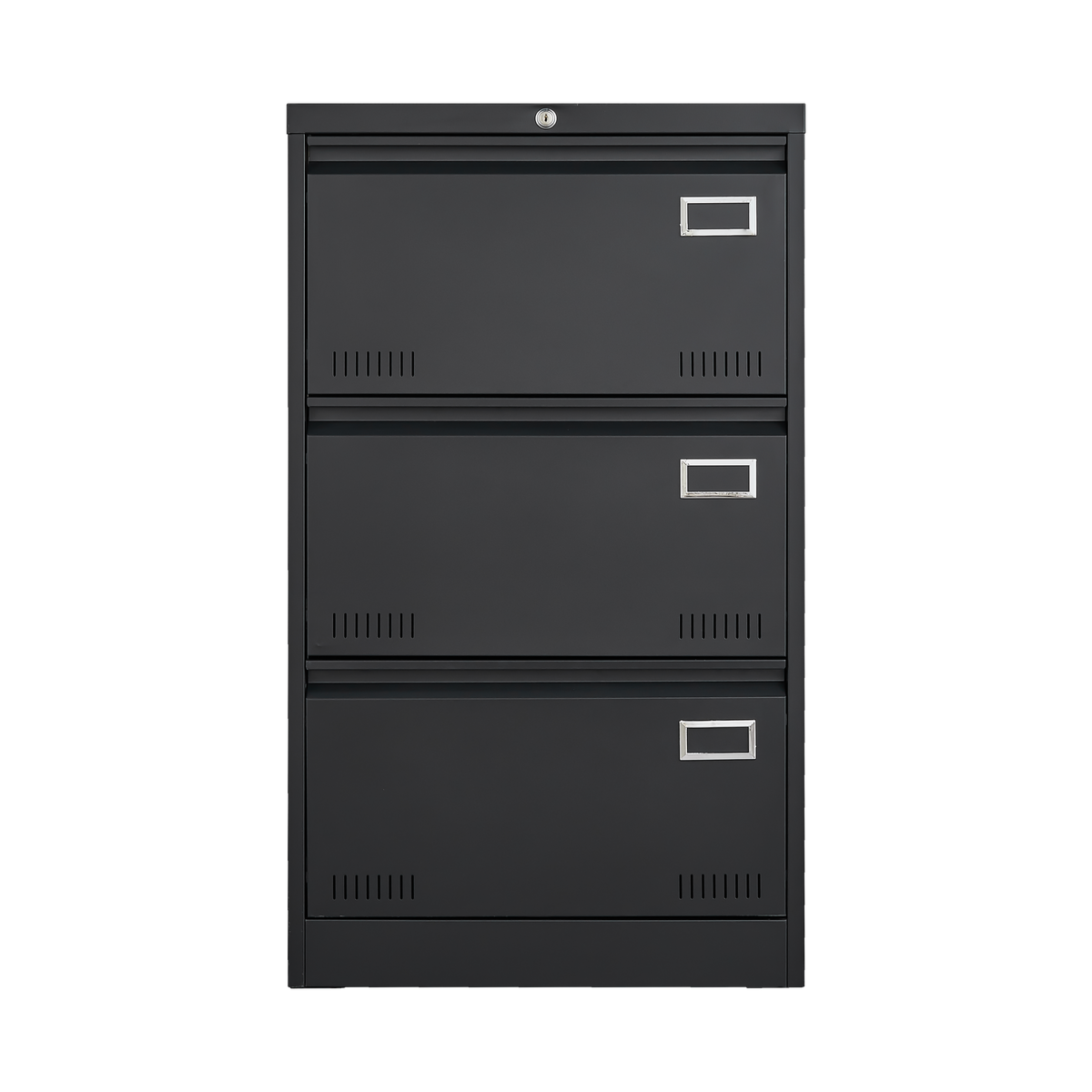 Filing Cabinet Lateral File Cabinet 3 Drawer, Blcak Locking Metal File Cabinets Three Drawer, Office Filing Cabinet with Lock Drawers for Home Office/Legal/Letter/A4/F4 W1247118742-djyc