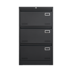 Filing Cabinet Lateral File Cabinet 3 Drawer, Blcak Locking Metal File Cabinets Three Drawer, Office Filing Cabinet with Lock Drawers for Home Office/Legal/Letter/A4/F4 W1247118742-djyc