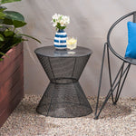 Bold Hourglass Side Table – Perfect for Outdoor Relaxation 65459.00BLK-djyc