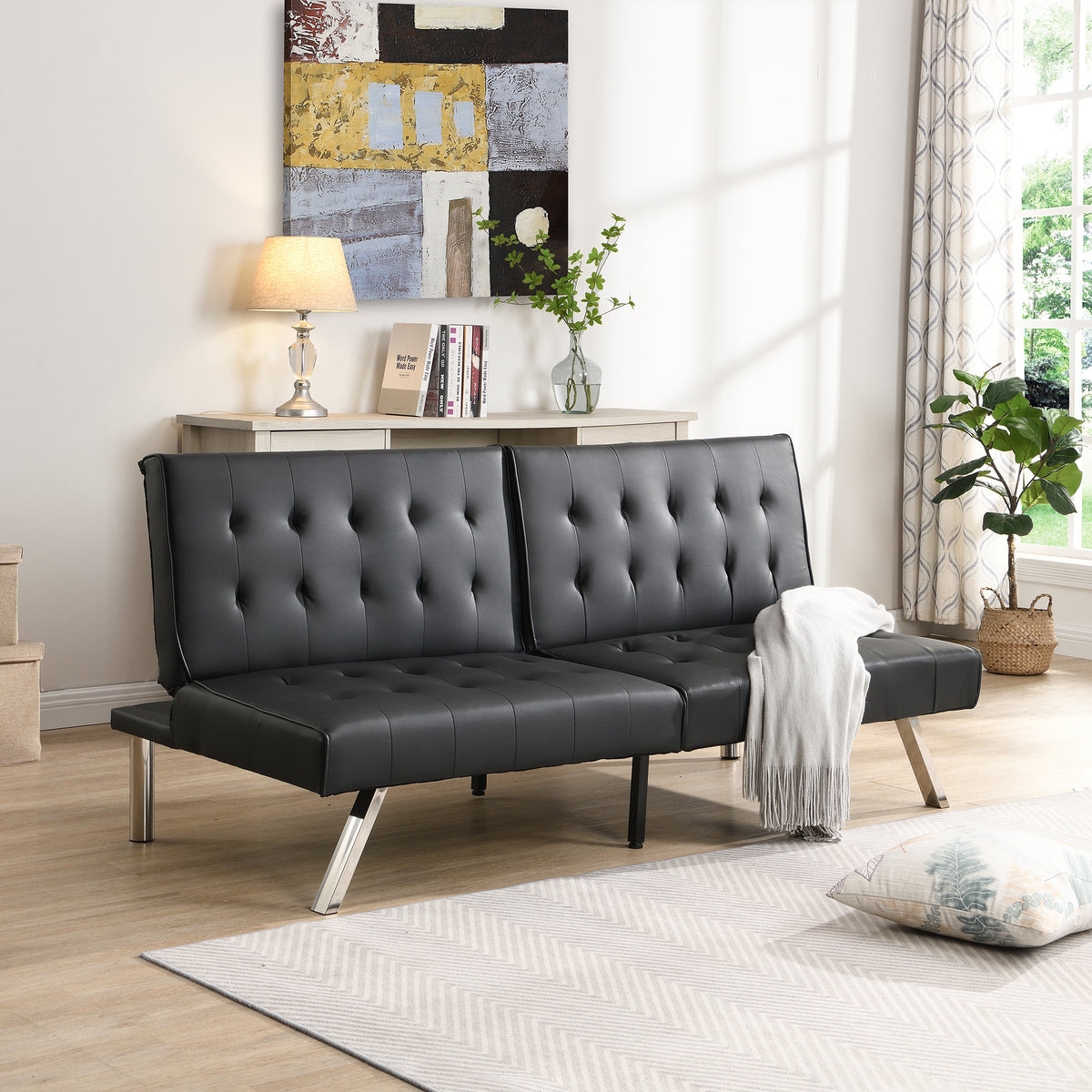 sofa bed black pvc W21481811-djyc