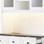 K&K 71" Farmhosue Pantry Bar Cabinet with Internal Storage Rack,Kitchen Cabinet with Hutch,Sliding Door,Power Outlet,Pegboard,Wine & Glasses Rack,3 Drawers,Rustic Coffee Bar Storage Cabinet,White Oak N707S000008W-djyc