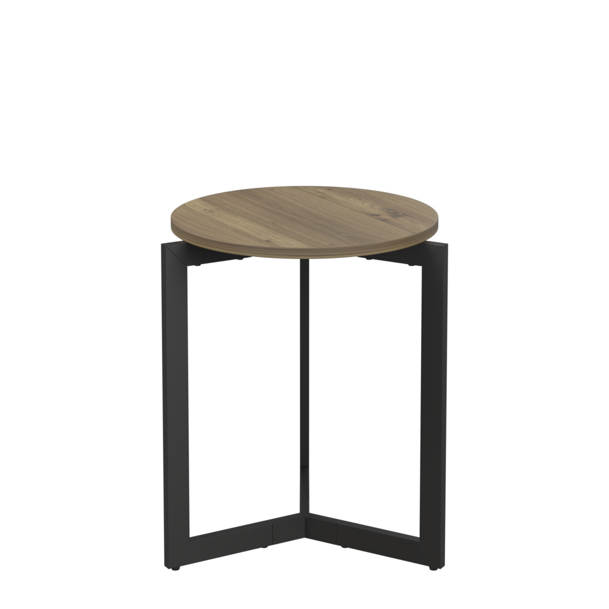 19.68''H Round Side Table, Round Accent End Table with Sturdy Metal Frame, Round Nightstand, for Living Room, Bedroom, Balcony, Office, Brown W808P176716-djyc