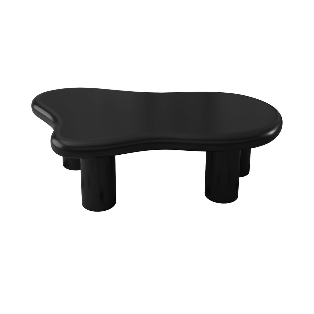 47 Inch Black Cloud Shaped Coffee Table for Living Room W1435S00004-djyc