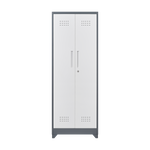 Metal Storage Cabinets, Cleaning Tool Cabinet with Locking Door, Tall Broom Tool Organizer and Storage, Large Storage Cabinet for Kitchen, Pantry, Office, Shop W328P193782-djyc