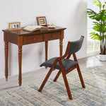 Upholstered folding Dining chair, space saving, easy to carry, Dining Room,No assembly required,2-Pack-Grey+Cherry W2336P163452-djyc