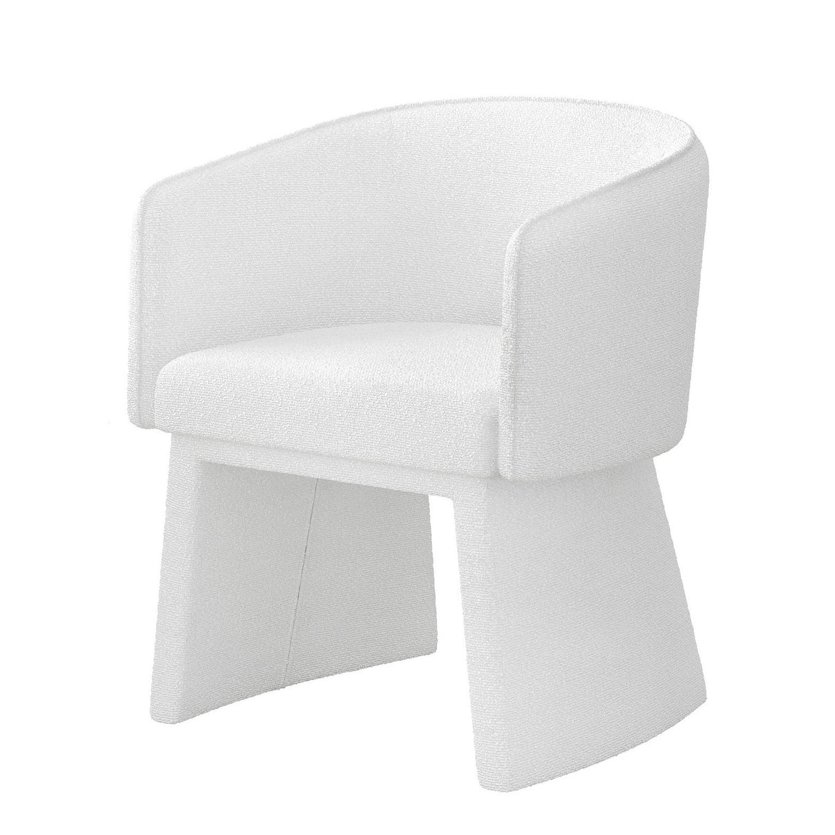 Modern style simple and elegant chair, white leisure chair, suitable for dining/bedroom/living room/reception desk (assembly required)-White W487P186358-djyc