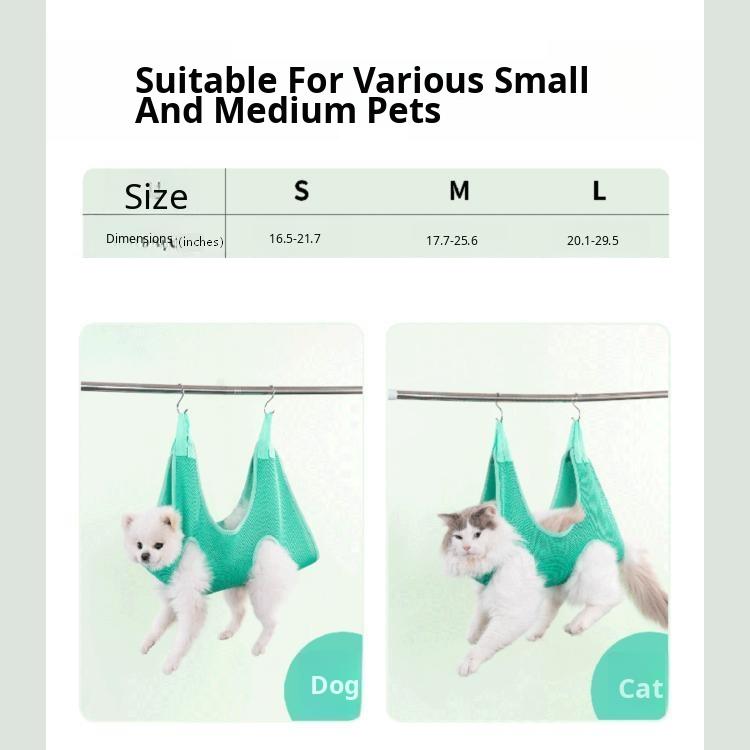 Pet Grooming Hammock for Dogs and Cats, Hanging Sling for Grooming, Nail Trimming, Bathing & Cleaning