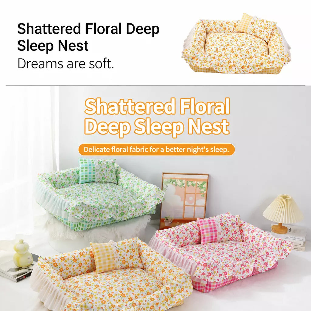 All-Season Pet Bed for Cats and Small to Medium Dogs