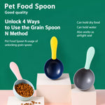Pet Food Measuring Scoop with Bag Clip