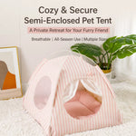 Indoor Cat & Dog Tent Bed with Removable, Washable Cushion